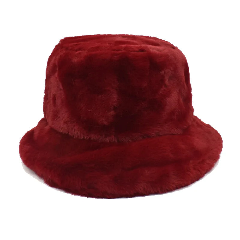 Winter Bucket Hat Women's Fashion Leopard Panama Warm Hat For Women