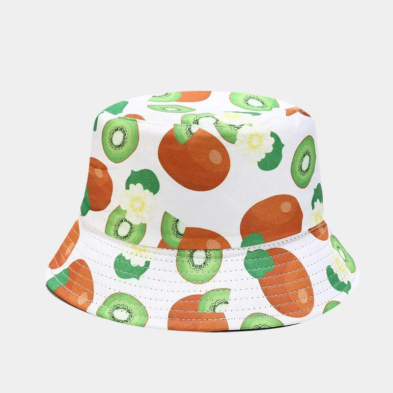 2022 18 Style Cotton Fruit Pattern Print Bucket Hat Fisherman Hat For Men And Women