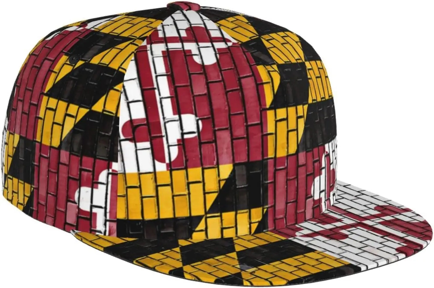 Maryland Flag Snapback Caps Sun Protection Hat Outdoor Trucker Hat