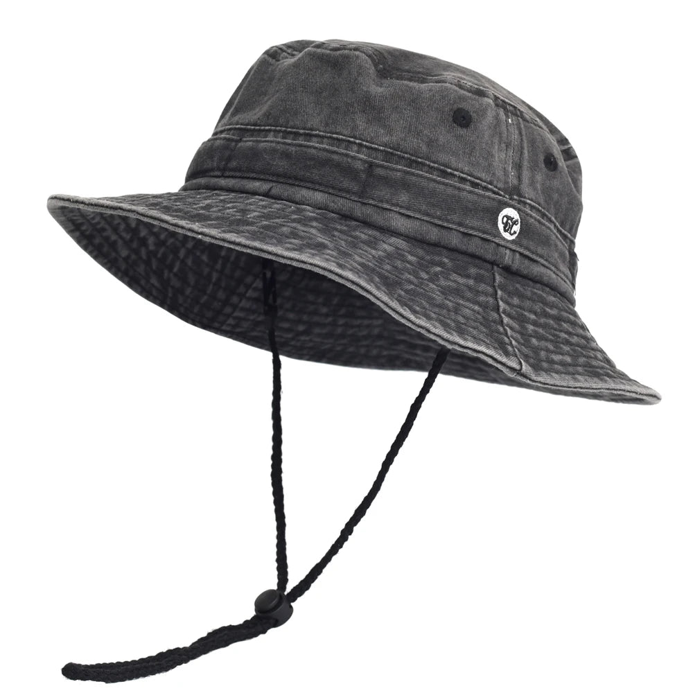 Washed Cotton Bucket Hats Spring Summer Men Women