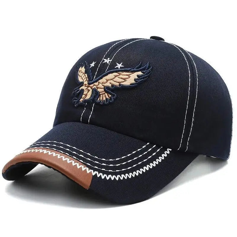 Unisex Sunshade Breathable Baseball Cap With Eagle Embroidery