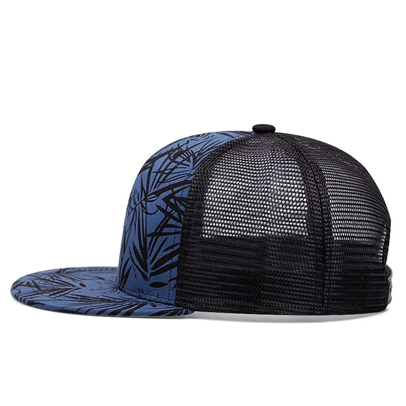 Fashion Baseball Caps Snapback Bamboo Leaf Printing Hats Outdoor Sports Caps Hip Hop Hats Trendy For Men Women Hats