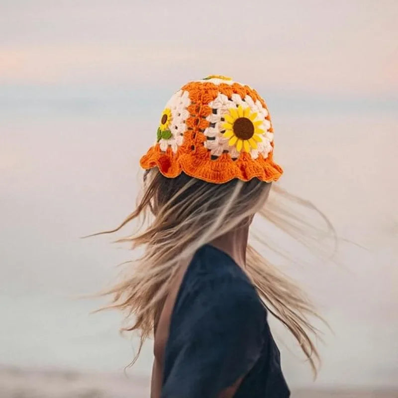Bohemian Women's Hand-Crocheted Fisherman Hat