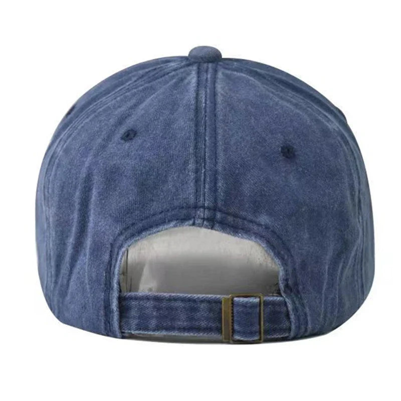 Unisex Washed Cotton Cap Mountain Embroidery Vintage Baseball Cap