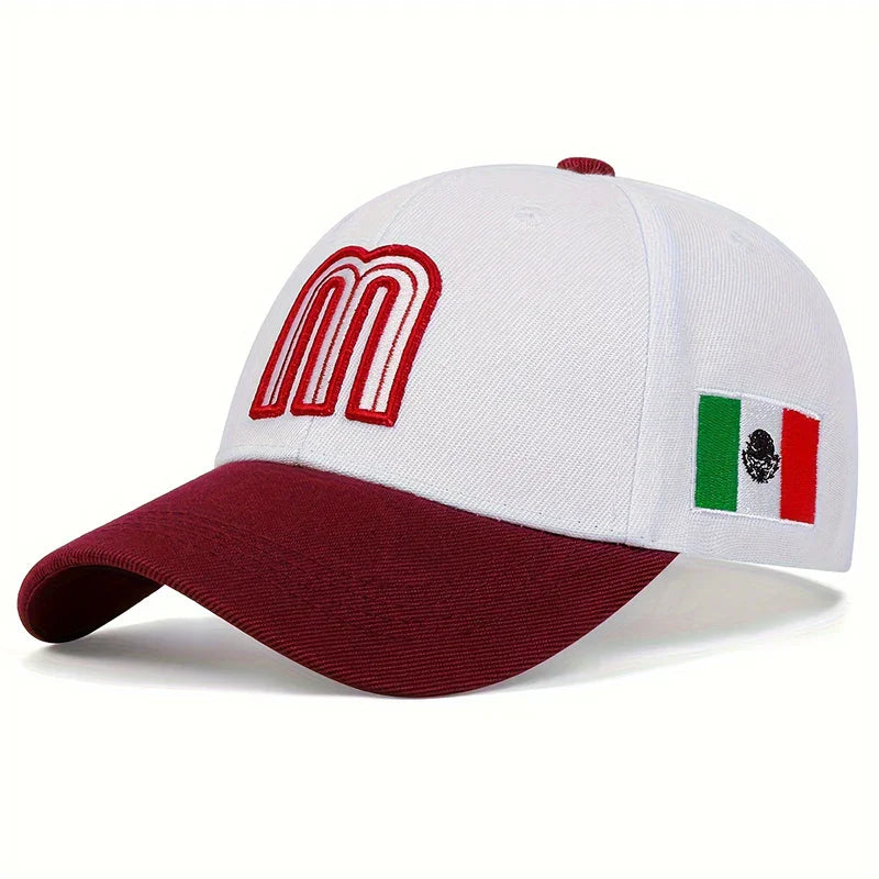 Unisex M Letter Embroidery Baseball Caps