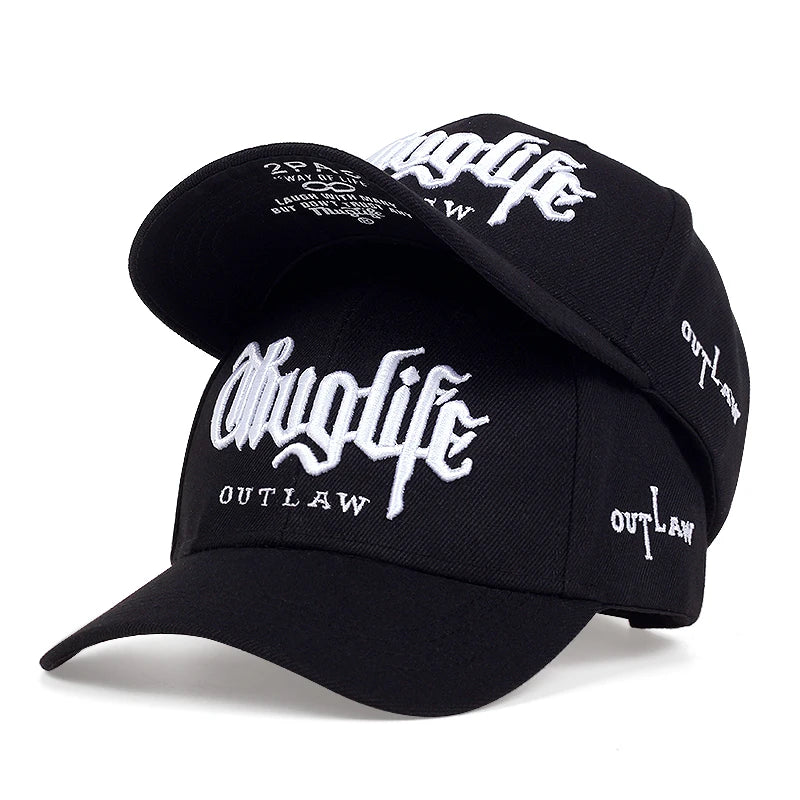 2025 Fashion Fastball CAP Thug Life Embroidery Hip Hop Baseball Cap Snapback Hat