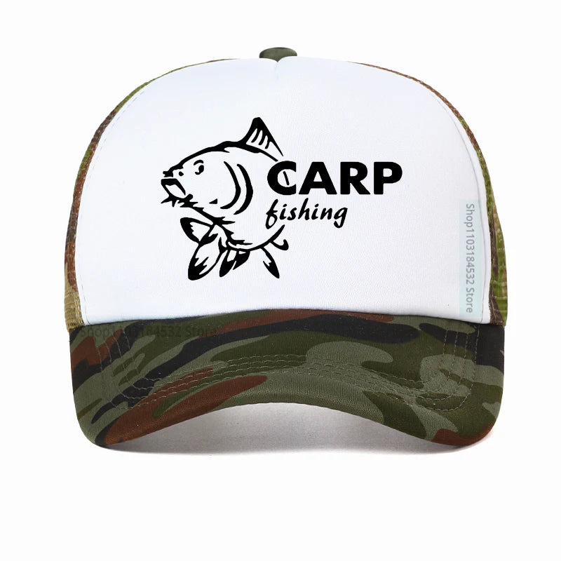 Funny Carp Fishing Baseball Cap