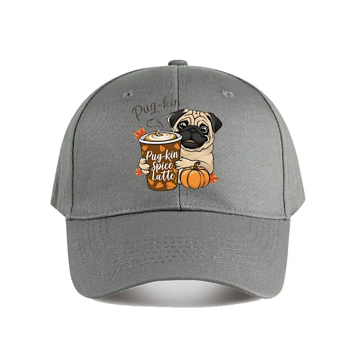 Pug Pumpkin Spice Latte Baseball Cap
