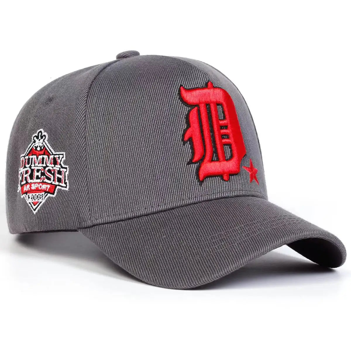 Unisex Gothic D Letter Embroidery Side DUMMY FRESH Baseball Caps