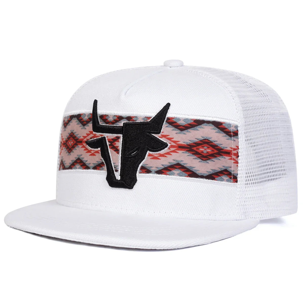 Unisex Head Embroidery Hip-hop Net Hats