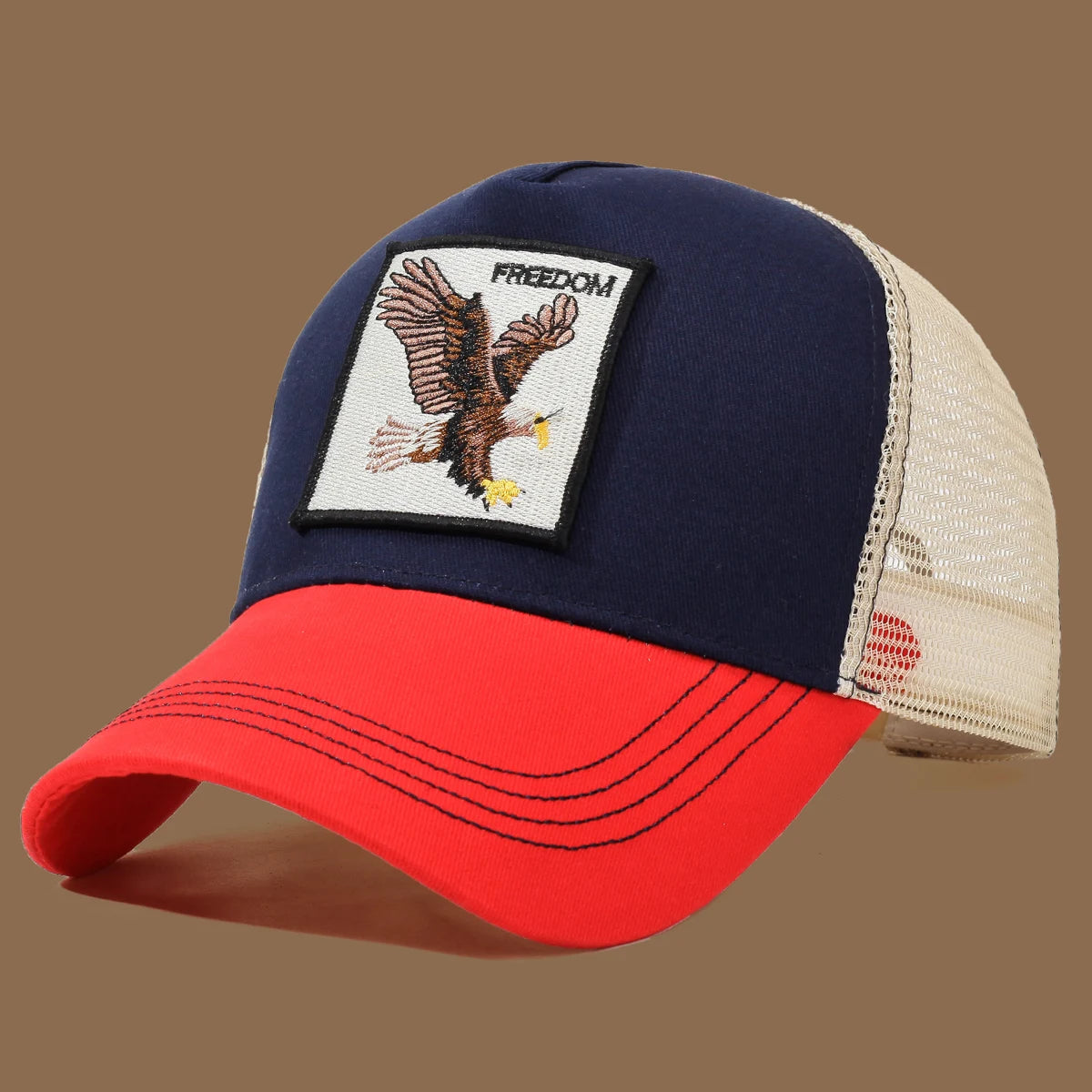 Unisex Baseball Cap With Eagle Embroidery & Applique