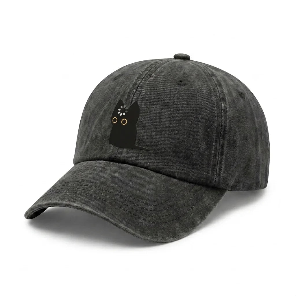 Vintage Black Owl Baseball Cap