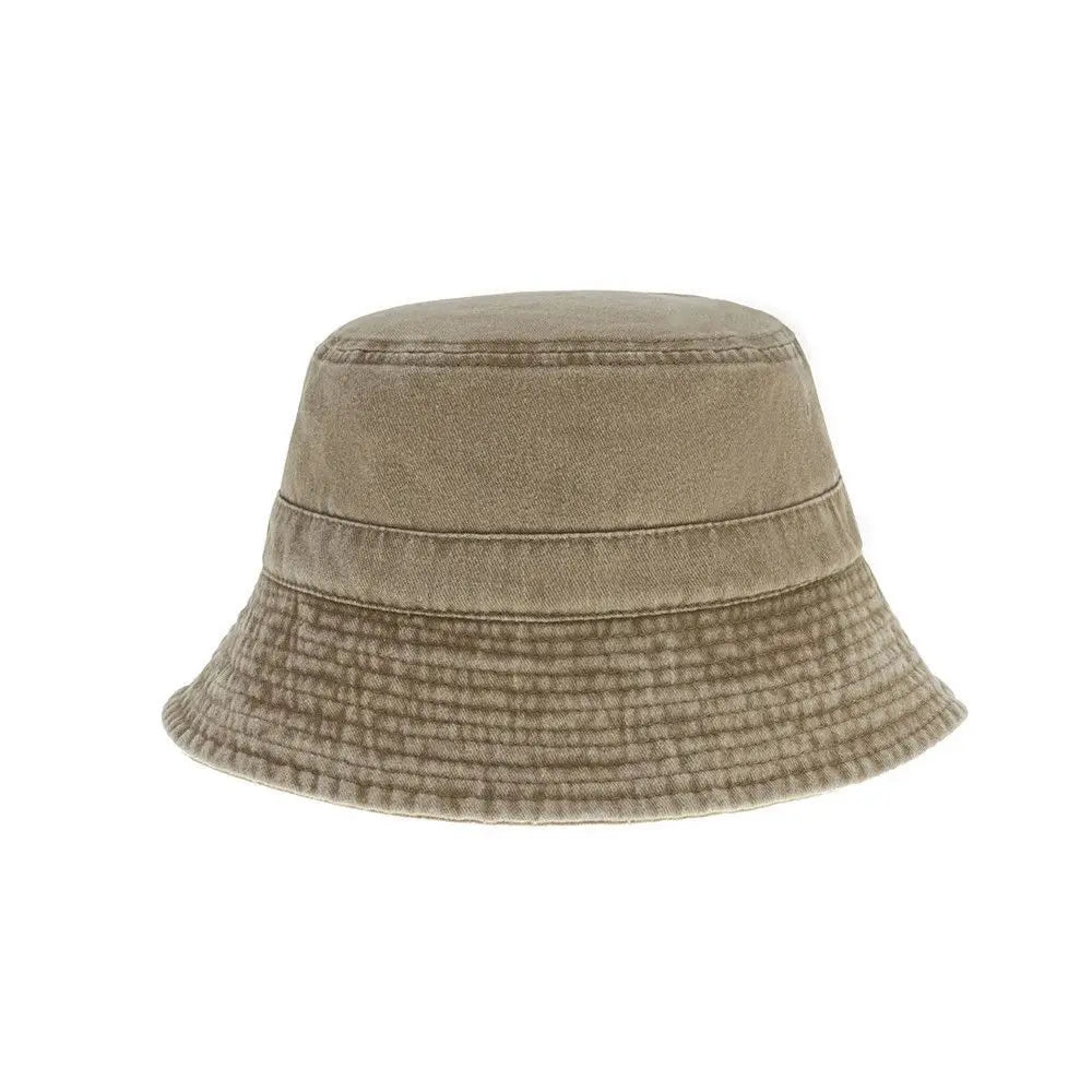 Fashion Denim Washed Bucket Hat Retro Foldable Fisherman Cap For Women Men
