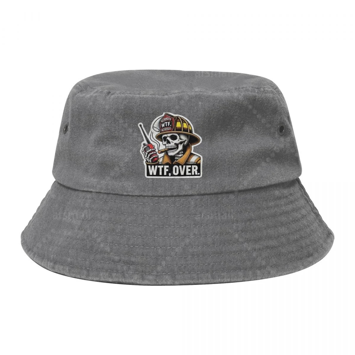 WTF,Over Unisex Cotton Bucket Hats Adjustable Outdoor Sun Hat For Beach Travel
