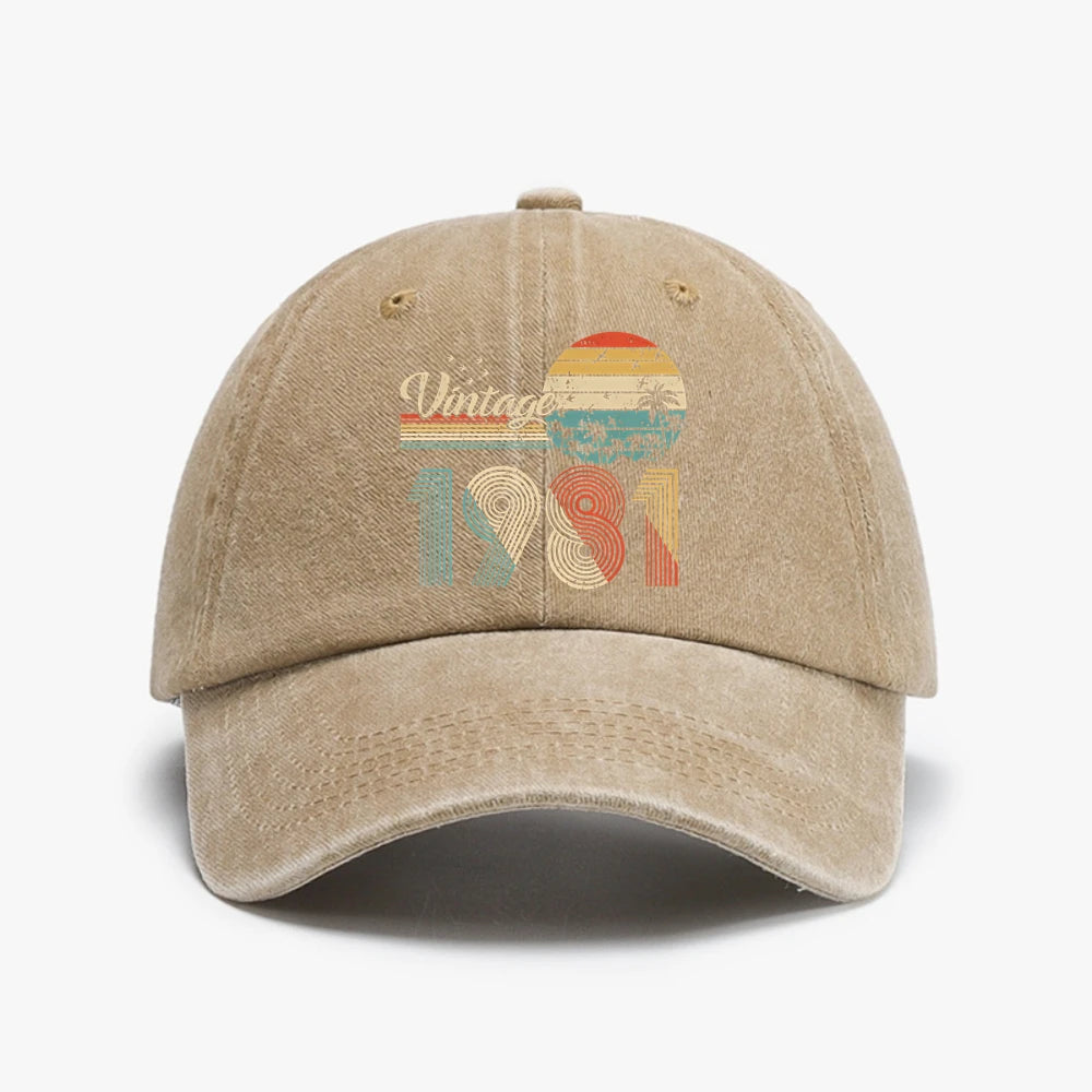 Classic Unisex Cotton Soft Top hatVintage Born In 1981 Birthday Jeeps Gifts Baseball Cap