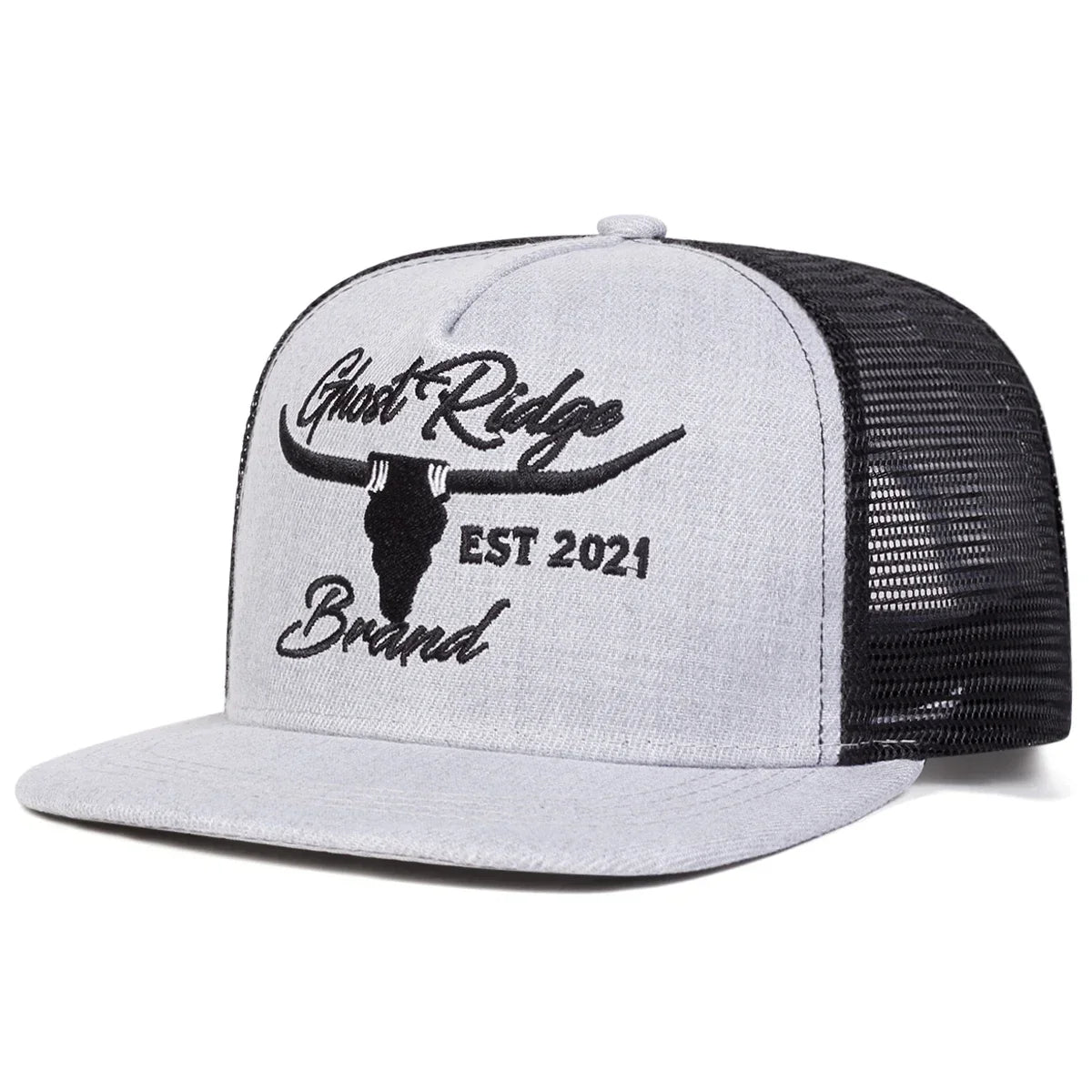 Unisex Bullhead Letter Embroidery Hip-hop Net Hats