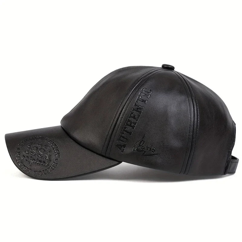 Unisex Vintage Leather Baseball Caps