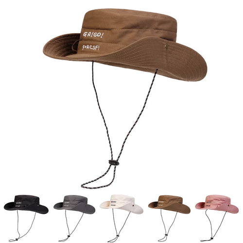 Unisex GR GO FORCSF Letter Embroidery Bucket Hat