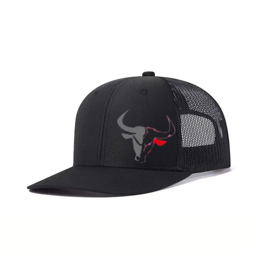 Casual Bull Head Print Summer Baseball Cap Mesh