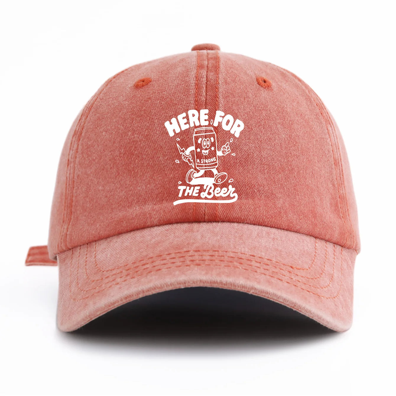 THE BEER Print Washed Baseball Cap For Adults