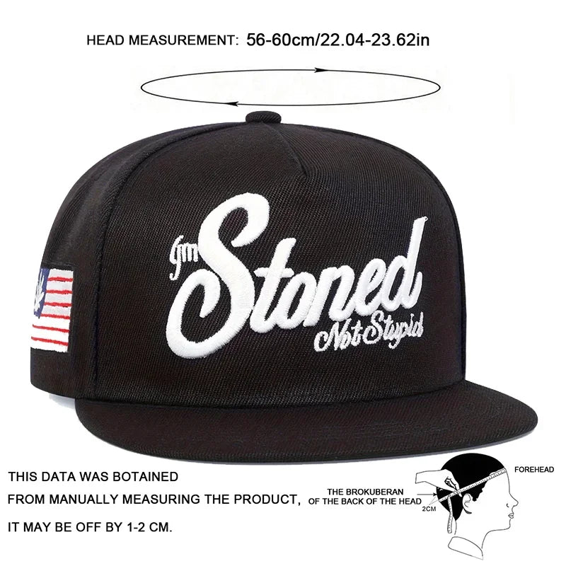 Unisex Stoned Letter Embroidery Hip-Hop Hats Baseball Caps Snapback Caps