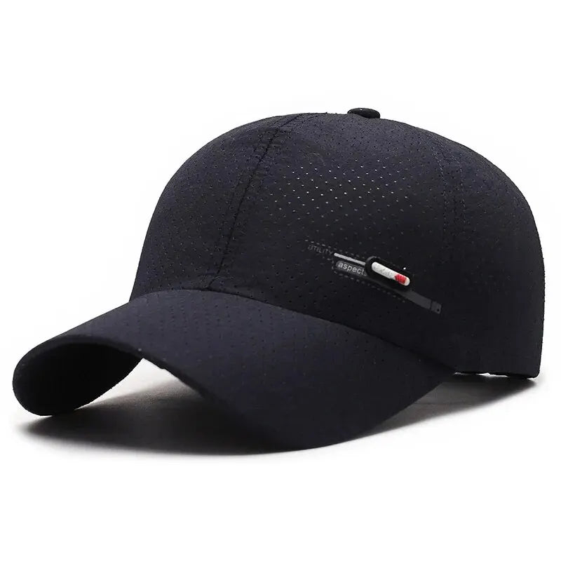 Summer Small Leather Label Quick dry Baseball Cap