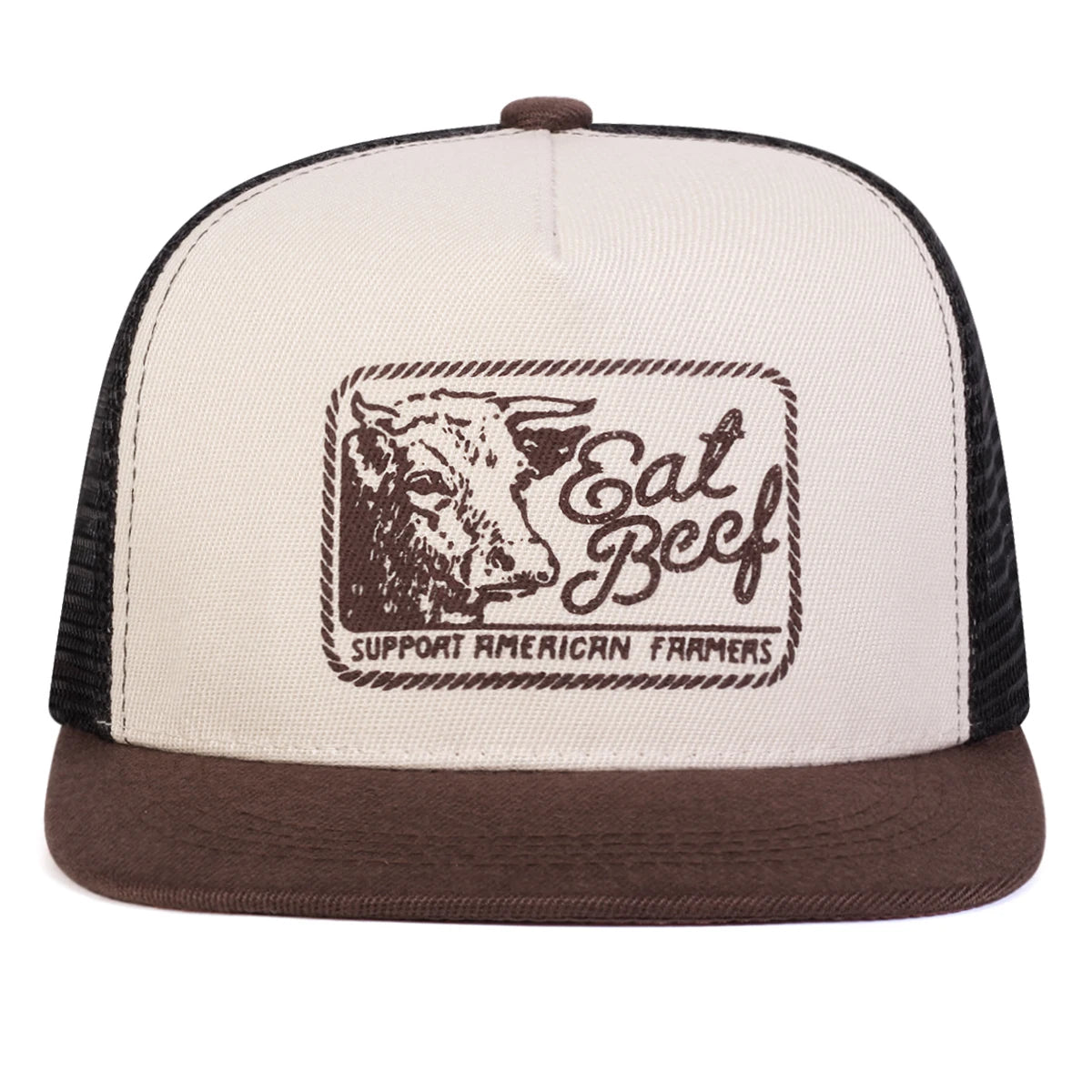 Unisex EAT BEEF Letter Embroidery Hip-hop Hat Snapback Cap