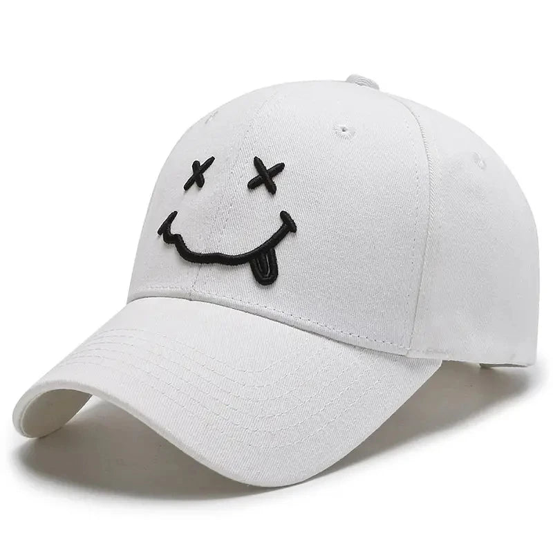 Men Women Smile Face Embroidery Baseball Caps