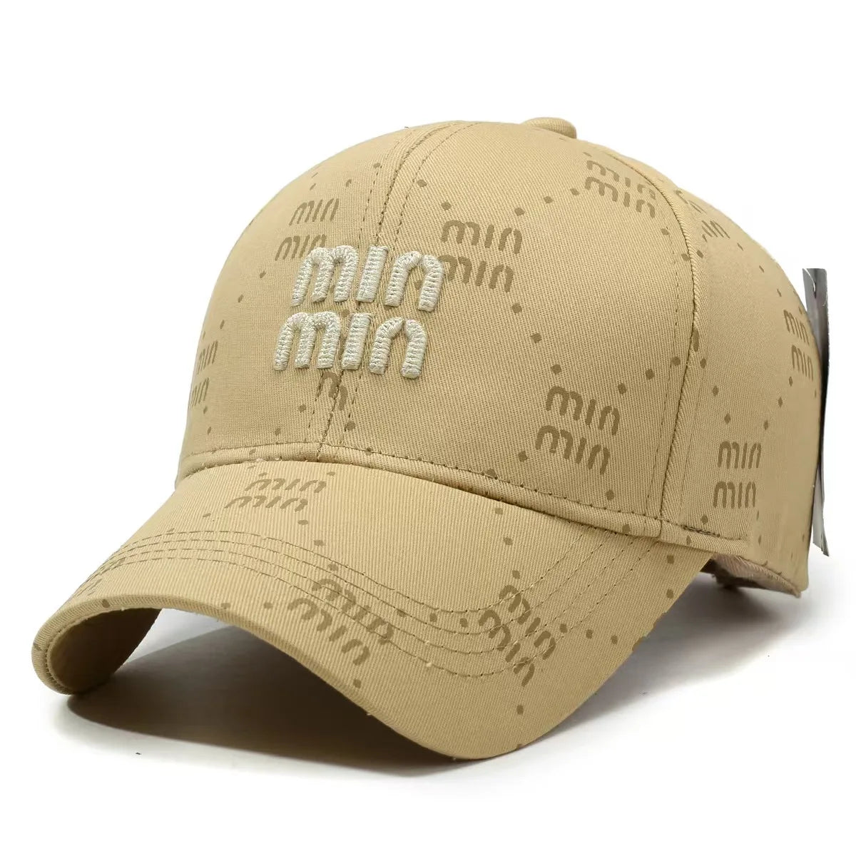 A Red Full-Lettered Baseball Cap With An Embroidered Texture