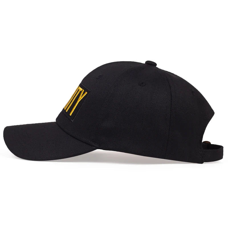 Unisex SECURITY Letter Embroidery Baseball Caps