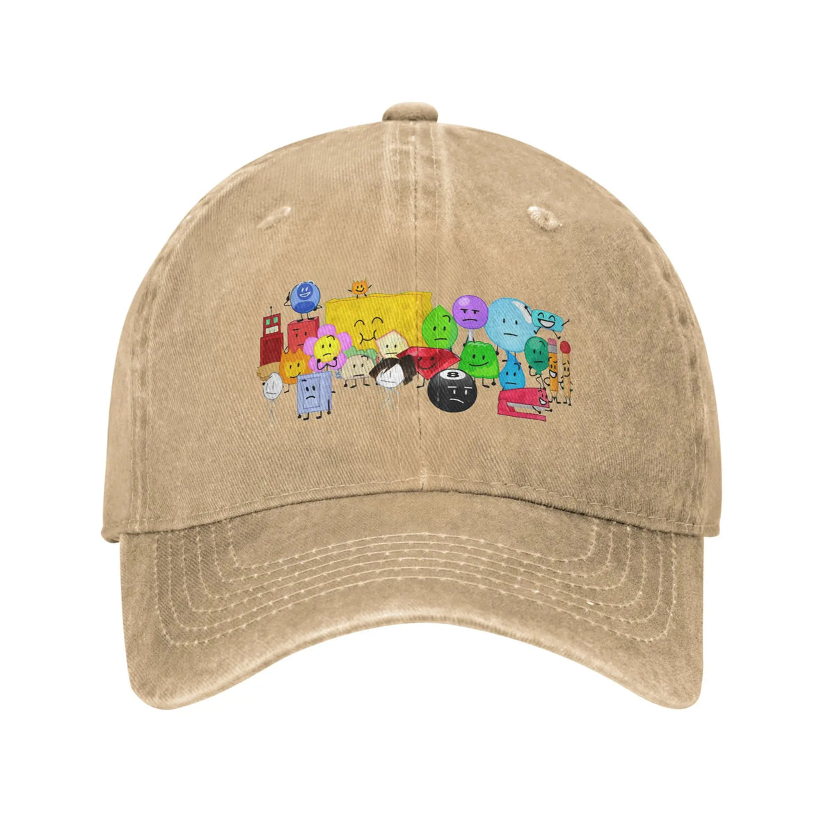 BFDI Inanimate Insanity All Characters Casual Baseball Cap