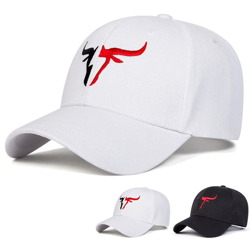 Unisex Personalized Bull Head Embroidery Baseball Caps