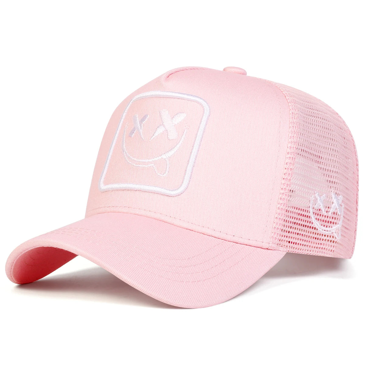 Unisex XX Smiling Face Embroidery Baseball Caps Hip Hop Hat Sunscreen Hat