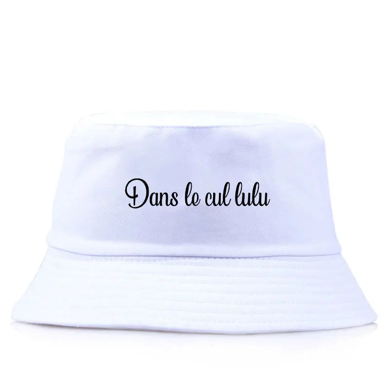 Dans Le Cul Lulu Reversible Bucket Hat Funny French Slang Print Summer Reversible Edgy Streetwear Cap Men Women