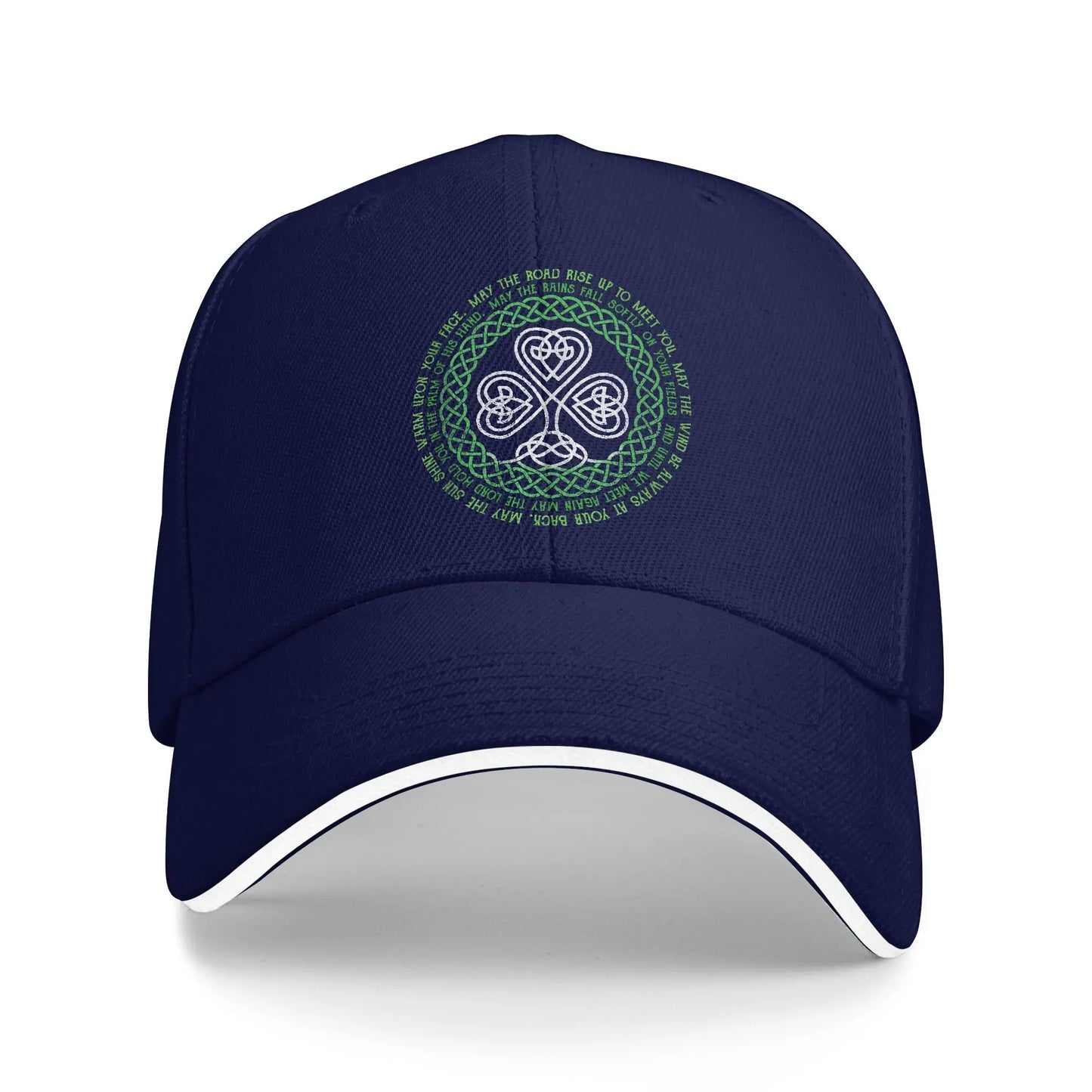 Irish Blessing Celtic Knot 4 Leaf Clover Luck Patricks Day Baseball Cap