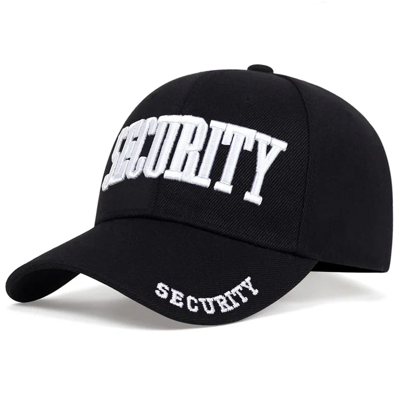 Unisex SECURITY Letter Embroidery Baseball Caps