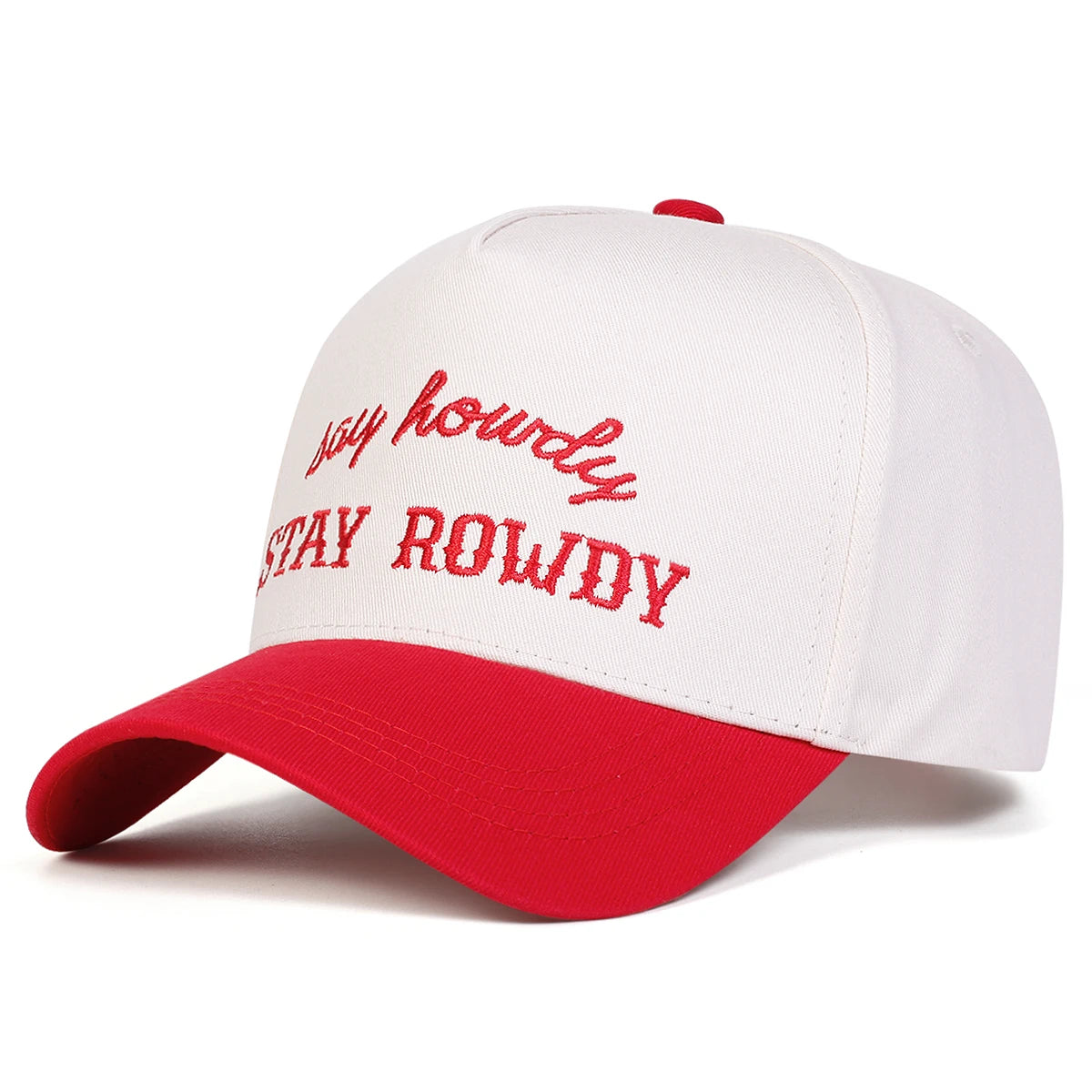Unisex STAY ROWDY Letter Embroidery Baseball Caps Hip Hop Hat Sunscreen Hat
