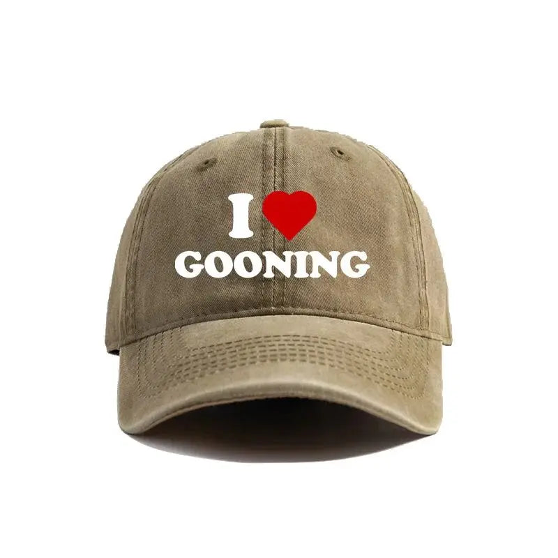 Funny I Love Gooning Printed Baseball Cap