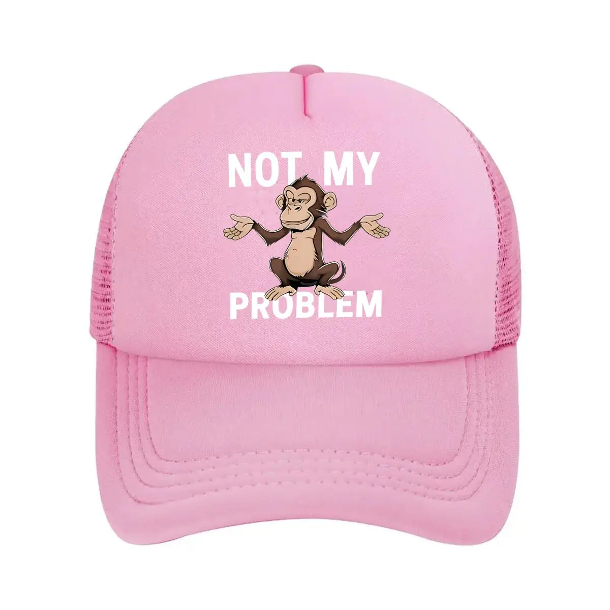 Vintage Baseball Cap Monkey NOT MY PROBLEM 2D Print 2026 Mesh Baseball Cap