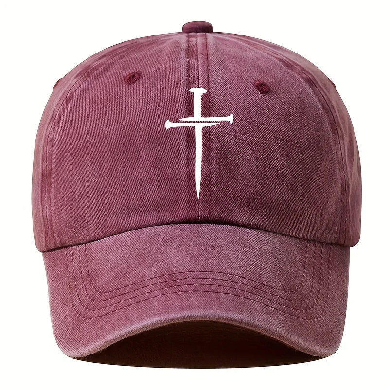 Retro Washed Cross Baseball Cap