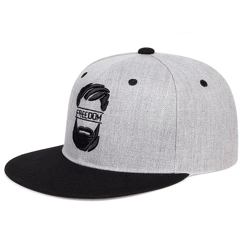 Unisex Uncle Beard Embroidery Hip-hop Hats Snapback Baseball Caps