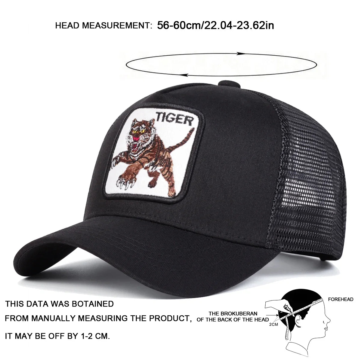 Unisex TIGER Embroidery Baseball Cap