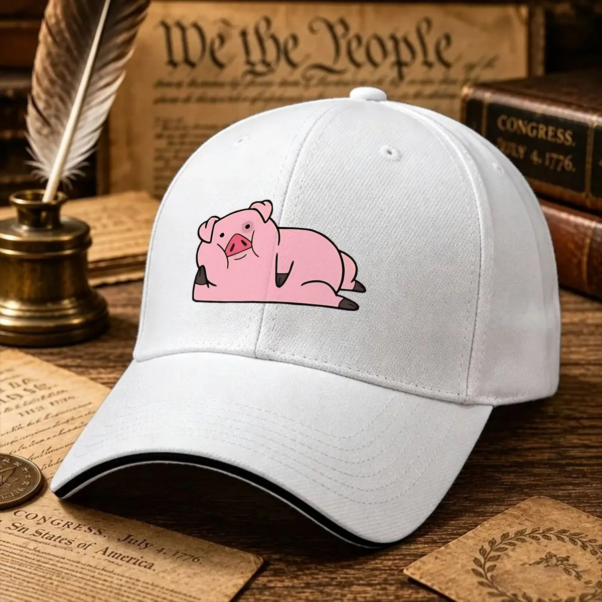 Waddles The Pig Baseball Cap Gravitys Falls