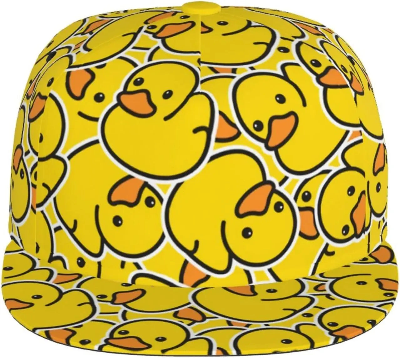 Cute Duck Print Baseball Cap Adjustable Unisex Cute Duck Snapback Cap