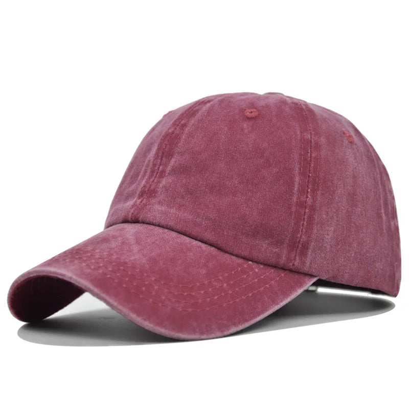 Vintage Washed Distressed Plain Baseball Cap