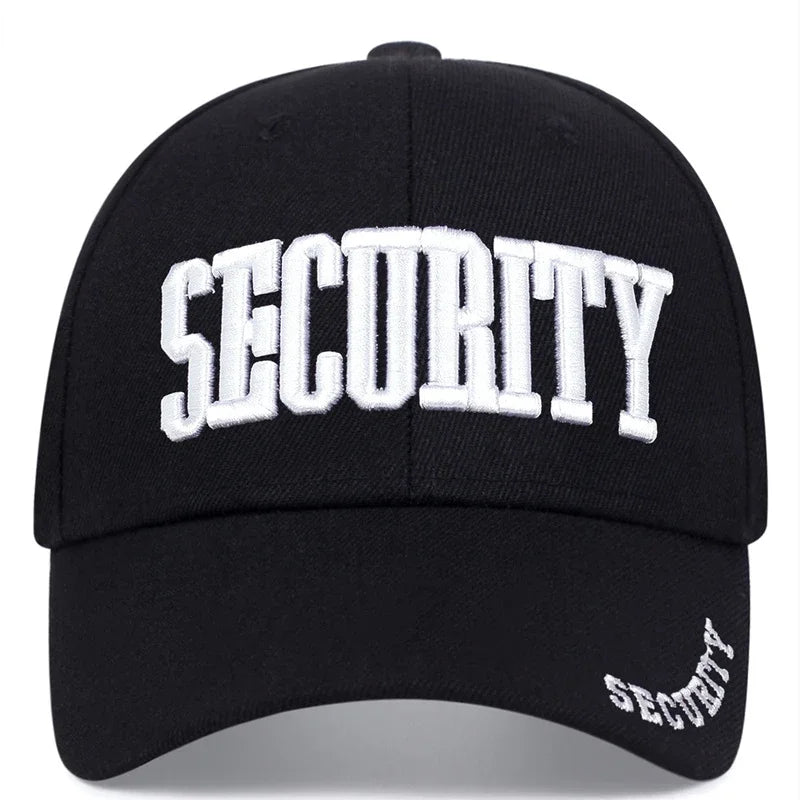 Unisex SECURITY Letter Embroidery Baseball Caps