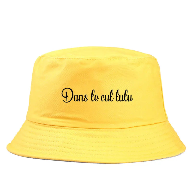 Dans Le Cul Lulu Reversible Bucket Hat Funny French Slang Print Summer Reversible Edgy Streetwear Cap Men Women
