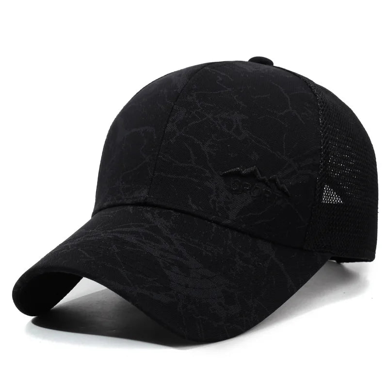 New Summer Men's Sun Hat Mesh Back Baseball Cap