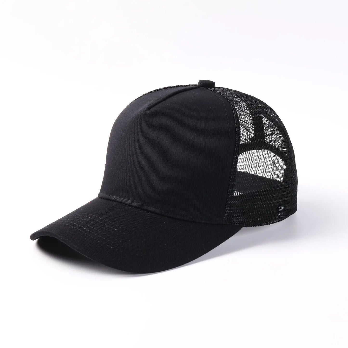 5 Pane Mesh Baseball Cap Adult Hip Hop Curved Snapback Hats