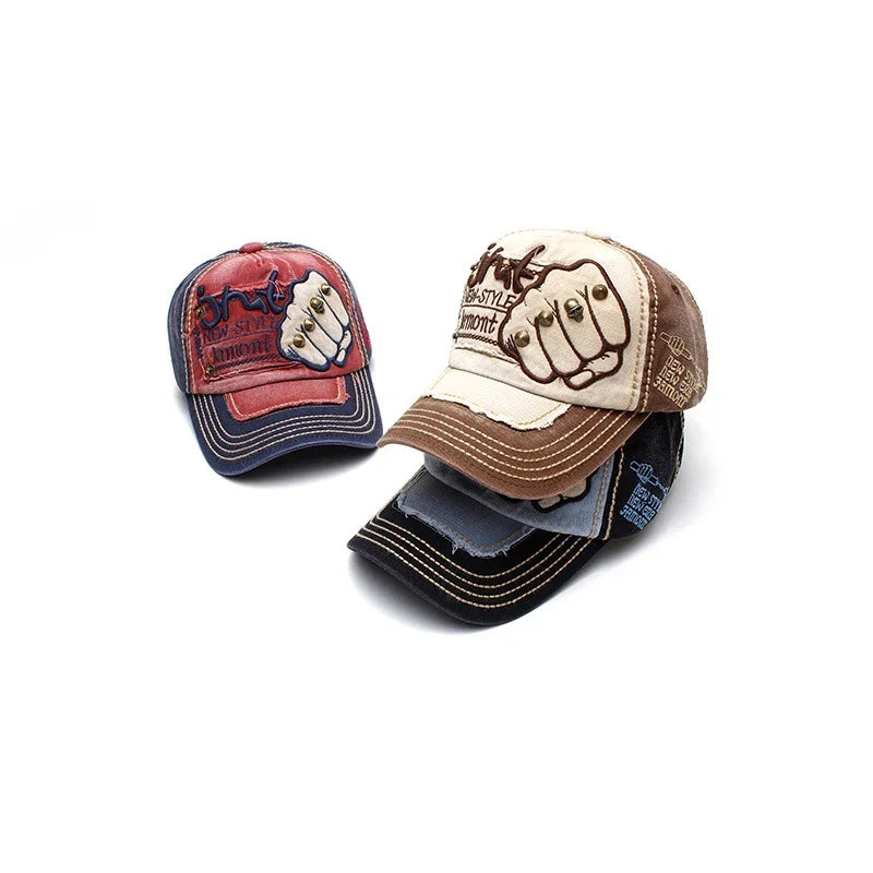 Fashion Baseball Cap Sports Outdoors Casual Cap Gorras Hip Hop Caps On Size Adjustable Unisex Fist River Patch
